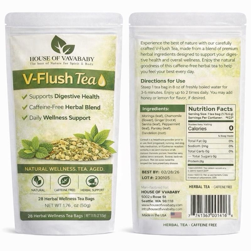 The V-flush detox tea. (Thé pou kase vant)