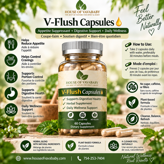 V-Flush appetite suppressant.                                                 (Gren Pou koupé apeti)