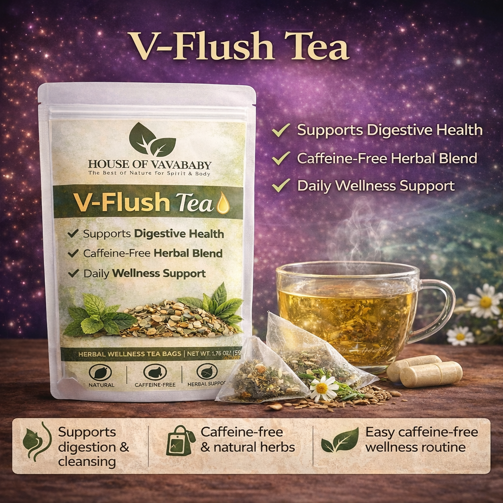 The V-flush detox tea.                                     (Thé pou kase vant)