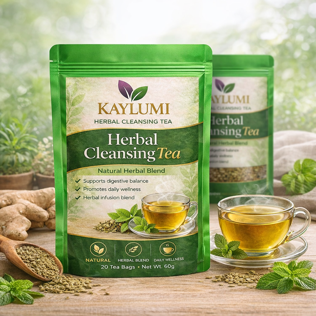Kaylumi detox tea/ Fat burner gummy. (Boule gress nan vant set)