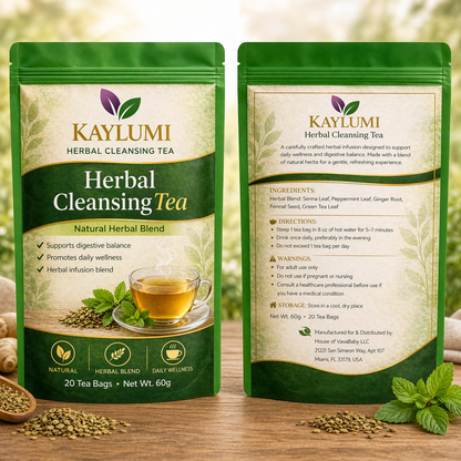 Kaylumi detox tea/ Fat burner gummy. (Boule gress nan vant set)