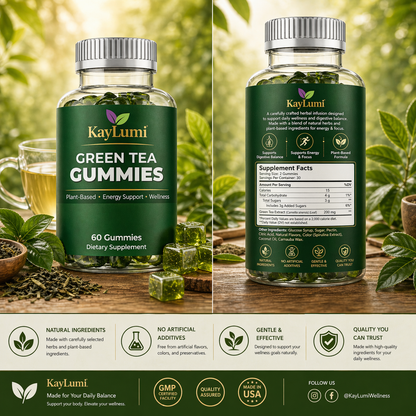 Kaylumi detox tea/ Fat burner gummy. (Boule gress nan vant set)